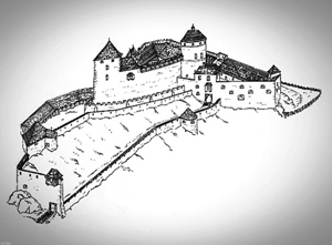 nacrt hradu cachtice